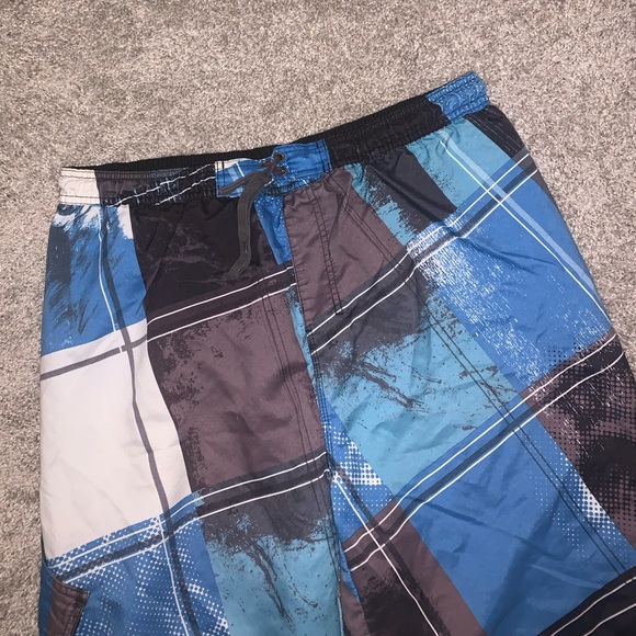 BurnSide Blue & Gray Swim Trunks size M - Picture 3 of 7